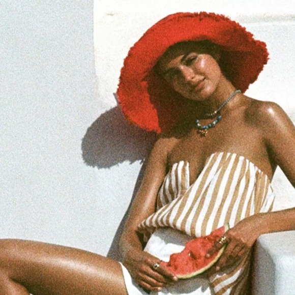 Maeve Tops - NWT ✨ Maeve Strapless Linen Structured Striped Top